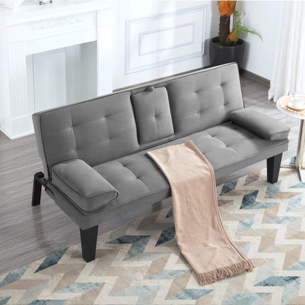 Sofa Bed That Can Be Folded, Featuring an Adjustable Lounge Chair with Removable Armrests