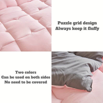 1pc Thick Duvet, Doule Sided Use 100% Polyester Quilted 400gsm Quilt, Ultra-Soft, Machine Washable