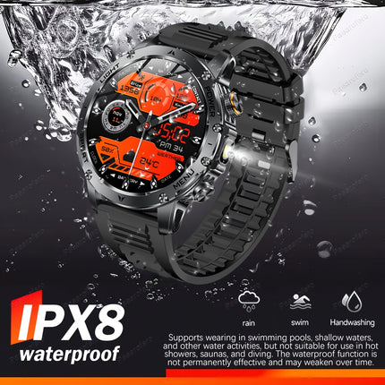 Smartwatch with a 1000Mah Large Battery, LED Flashlight, Wireless Calling, Voice Assistant, Multifunction