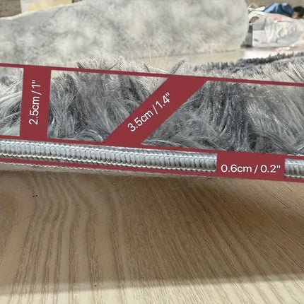 A 0.6MM High-Density Rebound Sponge Material, One Gray Tie-Dye Fluffy Soft Living Room Carpet,