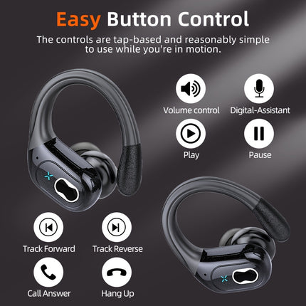 Wireless Earbuds, 75H Wireless 5.3 Headphones With ENC Noise Cancelling Mic