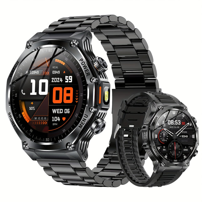 Men's Smart Watch 800mAh Battery 1.75-Inch HD Display Sports Watch with Torch 120+ Sports Modes