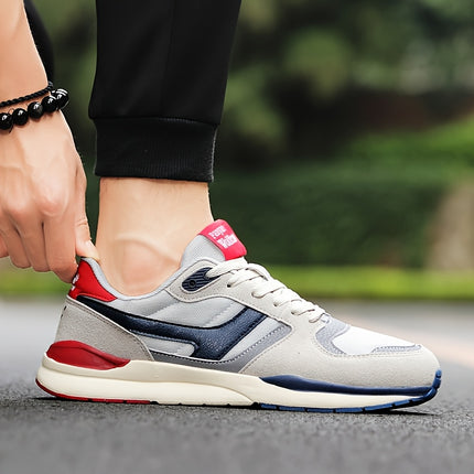 Men's Lightweight Running Shoes - Breathable Gym Sneakers with Cushioned MD/TPR Sole
