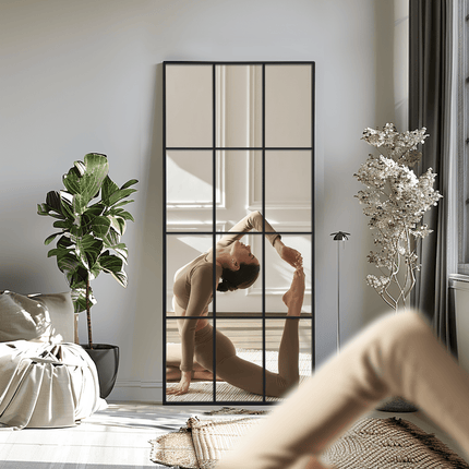 Full-Length Mirror for Fitness & Yoga - 30"x71" Wall Mounted, Anti-Fog Metal Frame with Polished Finish,