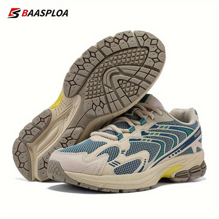 All-Terrain Slip-Resistant Running Sneakers - Shock-Absorbing Sneakers with MD/TPR Sole