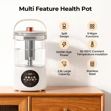 Electric Tea Kettle Health Kettle with Temperature Control | 1200W Fast Heating, 9 Presets