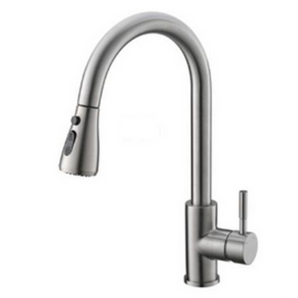 FLG Touch-On Kitchen Faucet with Pull Out Sprayer Single Handle Brass Touch Activated