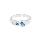 Silver Ring Sea Blue 0247