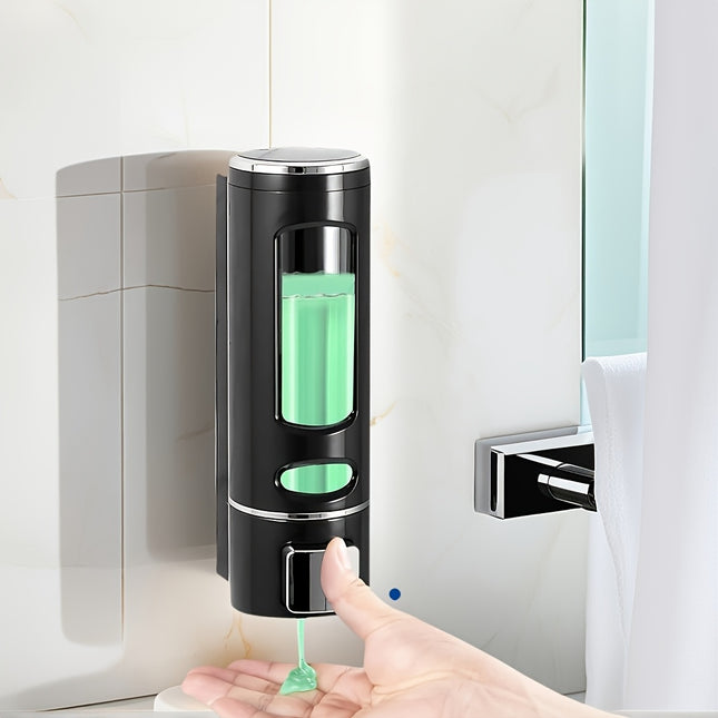 Single Wall-Mounted Hand Soap 400 Ml Transparent Refillable Liquid Lotion Dispenser,