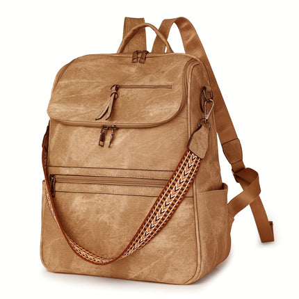 Vintage Backpack Suitable for University Students & Travel - Large Capacity Retro Bag with Oil