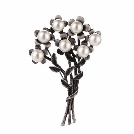 Semi-precious Stone Bouquet Chest Pin All-match Clothing