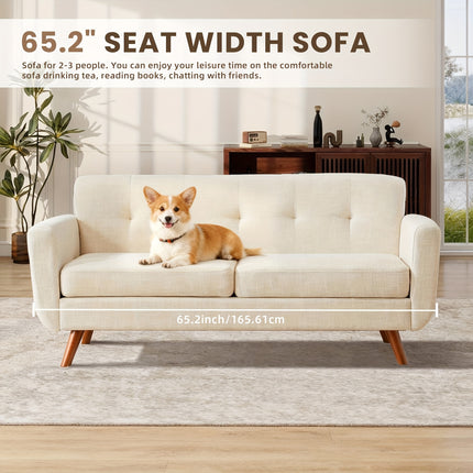Sofa, Mid Century Modern Style Love Seat Couches for The Living Room, Button Tufted