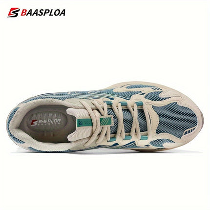 All-Terrain Slip-Resistant Running Sneakers - Shock-Absorbing Sneakers with MD/TPR Sole