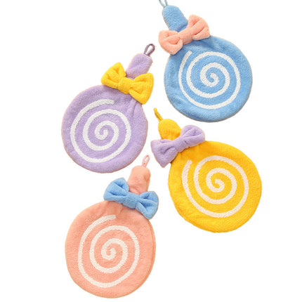 Water Thick Coral Fleece Lollipop Hand Towel