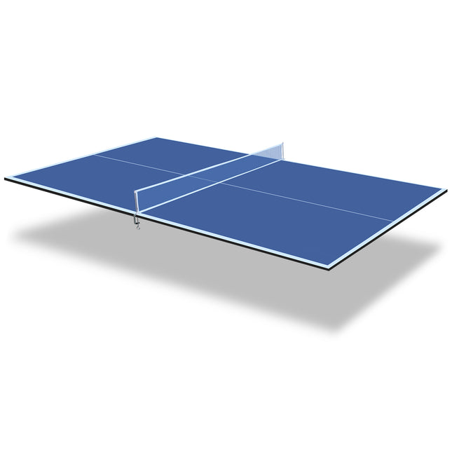 8.5ft Blue Mid-Size Ping Pong Conversion Top Foldable & Portable Table Tennis Table Top for Indoor Games