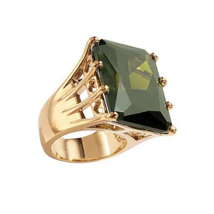 Square Zircon Crystal Womens Ring