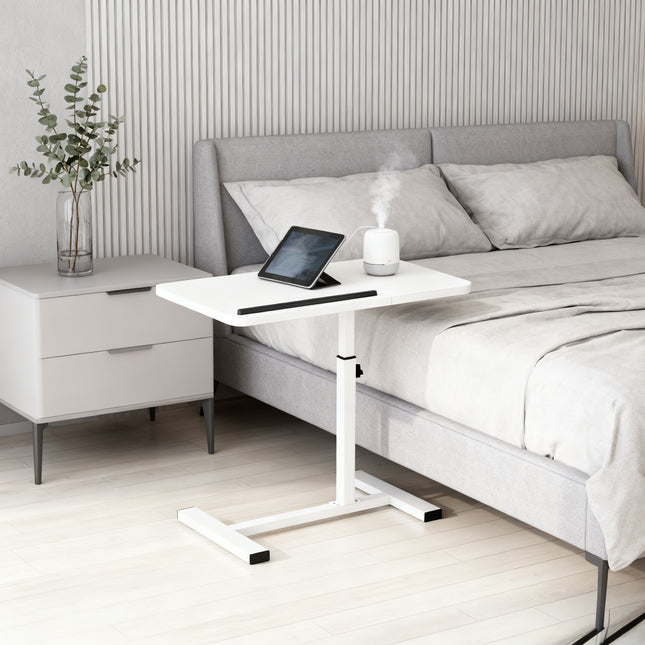 A 4-wheeled Portable Laptop Desk, A Multi-functional Tray Stand, A Bedside Desk That Can Be Flipped 90°-10°, A