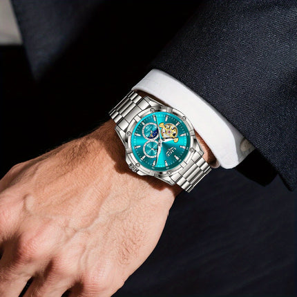 Luxury Stainless Steel Case, Luminous Hands, Date &