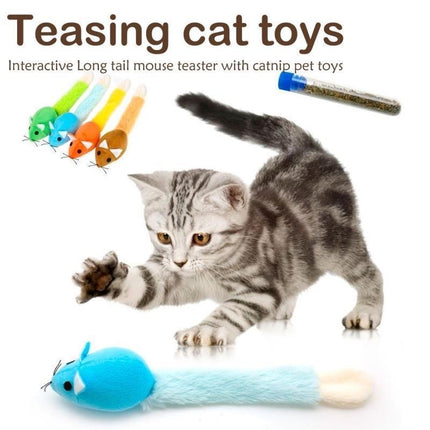 Long Tail Mouse Cat Teaster Toys Funny Pet Toys Cat Toys Mouse