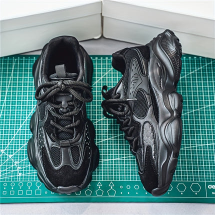 Men's Casual Dad Shoes - Breathable PU Upper & EVA Cushioned Sole, Lightweight Low-Top Sneakers