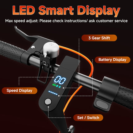TODIMART T3 Ultra-Light Adult Electric Scooter, 350W Motor/25KM/H, 30KM Range