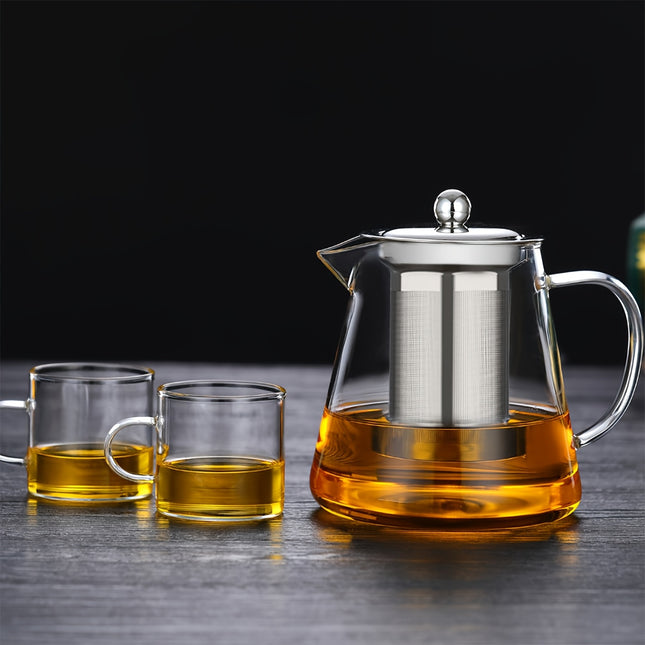 Teapot Blooming And Loose Leaf Tea Maker - Glass Teapot Stovetop 32oz - Borosilicate Clear Tea Kettle