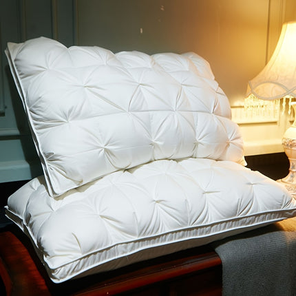 3D 2-piece soft luxury five-star hotel quality pillow, deep sleep neck support, all season pillow core