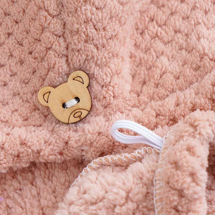 Pineapple Grid Dry Hair Cap Coral Velvet