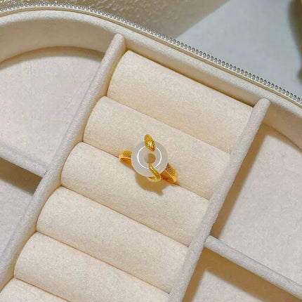 Peace Knot Spirit Snake Ring With An Open Design For The Index Finger