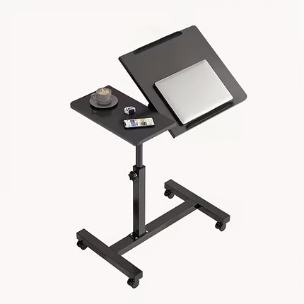 Foldable Mobile Workstation & Adjustable Rolling Bedside Table - Heavy