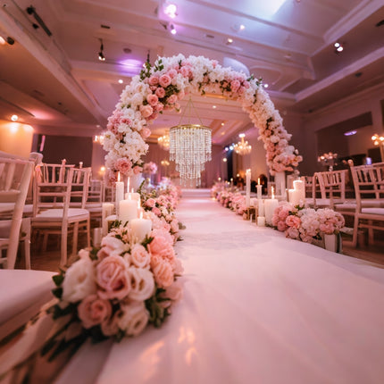 2D Flat, Wedding Birthday Engagement Party Hotel Luxury Decorations, Modern Beaded No-Light Hanging