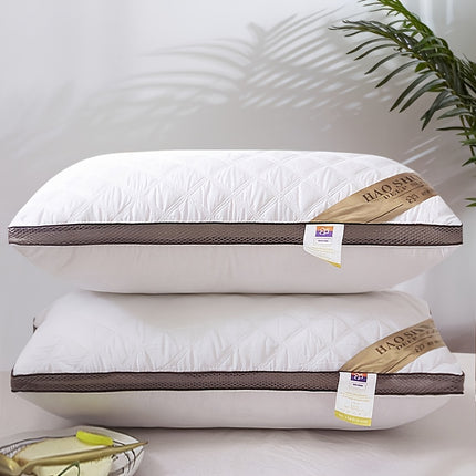 1-Core Hotel Set - Modern Bed Pillows Suitable for Adults & Students, Machine-Washable Soft Non-Deforming Comforter-Filler, - Home & Dorm Use, Fiber Bedding (No)