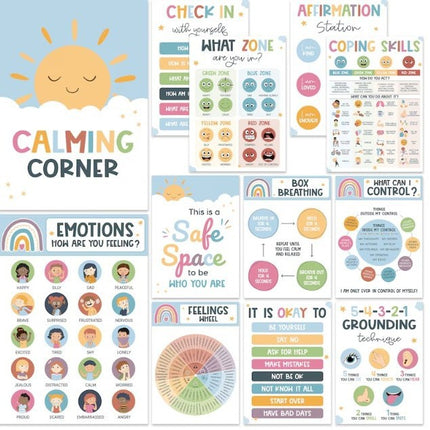 Calm Corner Poster 12 Calm Wall Art Suitable For Classroom Decoration