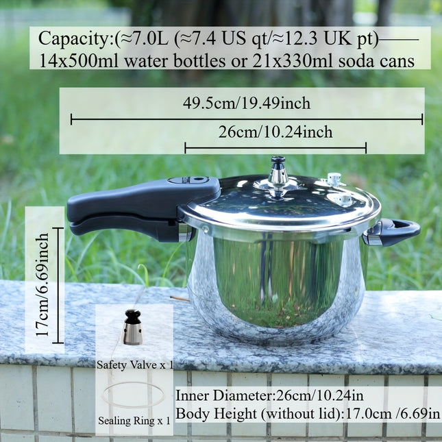 Stainless Steel Pressure Cooker, 5L/ 6L Multi-Functional High-Pressure Pot for Home and Commercial Use,