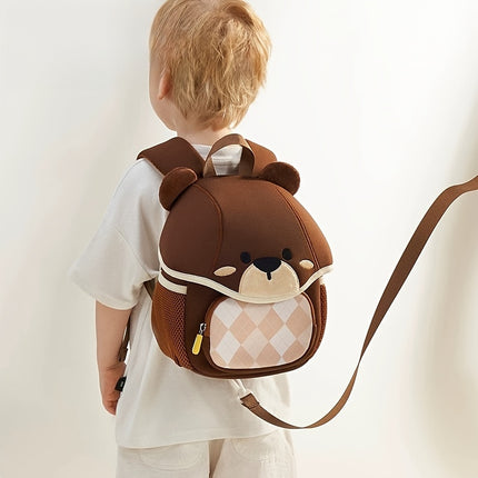 Cute Cartoon Bear Backpack for Youngsters 3-5 Years Old, Adjustable Strap Lightweight Kids' Bag