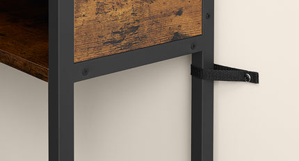 Side Table with 2 Compartments, Narrow 25 x 120 x 81.1 cm.