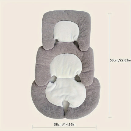 Infant Car Seat Cushion, Head And Body Support for Newborns, 2-In-1 Reversible Baby Car Seat Pad