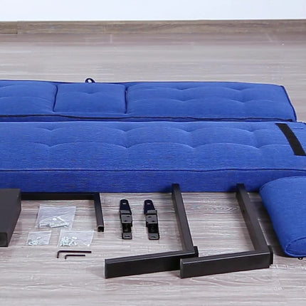 Sofa Bed That Can Be Folded, Featuring an Adjustable Lounge Chair with Removable Armrests