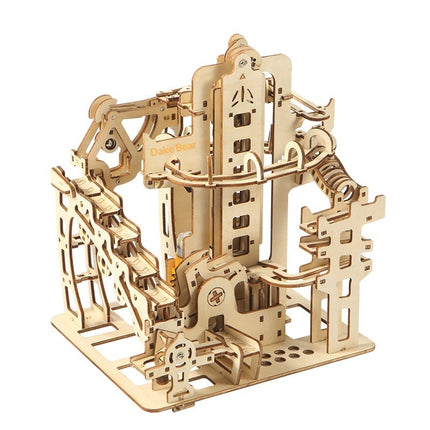 3D Puzzle Track Marble Model Wooden Assembly 3D DIY Toy Ornament
