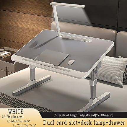 Foldable Laptop Stand For Bed Tables, Adjustable Portable Laptop Bed Tray Table, Used For Eating