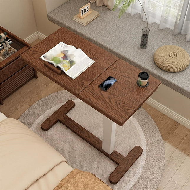 Overbed Bedside Table with Wheels, Height Adjustable Medical Tilt Top Bedside Table Over The Bed