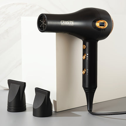 Professional High-Power Hair Dryer with a Display Screen, Designed for Salons, Featuring a Strong Airflow