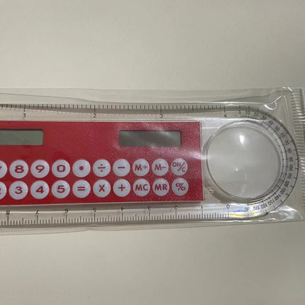 Wholesale Mini Color Multifunctional Student 10cm Ruler Solar Calculator