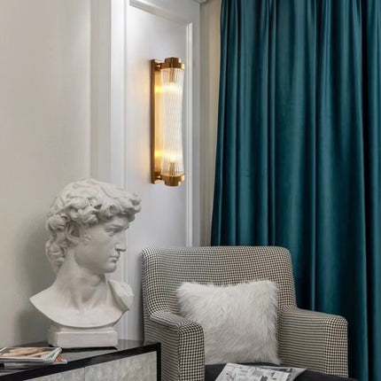 LED Bedroom Bedside Light Luxury Crystal Wall Lamp