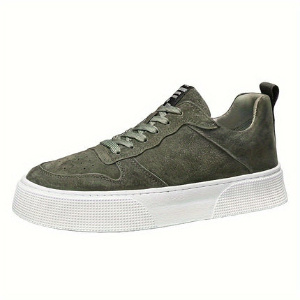 1pair Vintage Style Unisex Skateboard Sneakers - Casual Sports Low-Top Lace-Up Shoes with Faux Upper