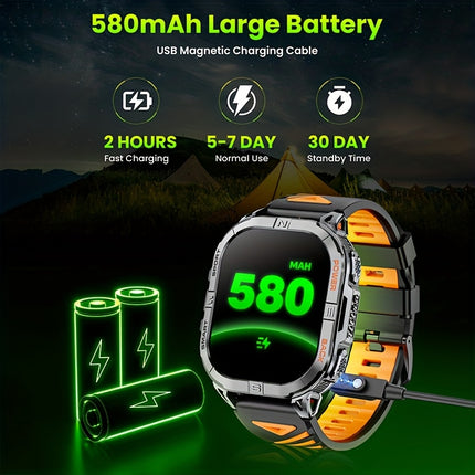 Smartwatch Wireless Calling, Compass, LED Flashlight, 100+ Sports Modes, 2.13-inch Full Touchscreen,