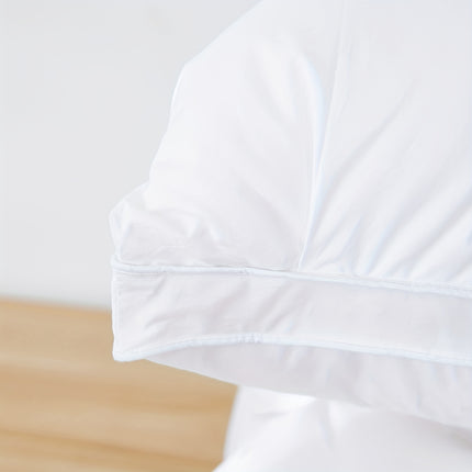 Elegant White Goose Feather Twist Pillow - Soft & Plush, 100% Egyptian Cotton Cover