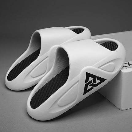 2 pcs Men'S Summer Slippers for Outdoor Use, Featuring a Trendy Korean Design with an Ultra-Thick,