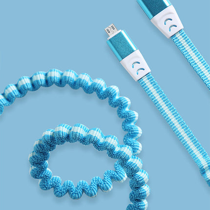 Spring Telescopic Braided Data Charging Cable