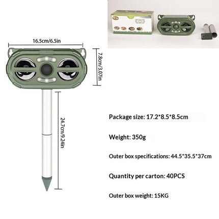 Ultrasonic Dog Repeller Charging Voice Solar Bird Repeller